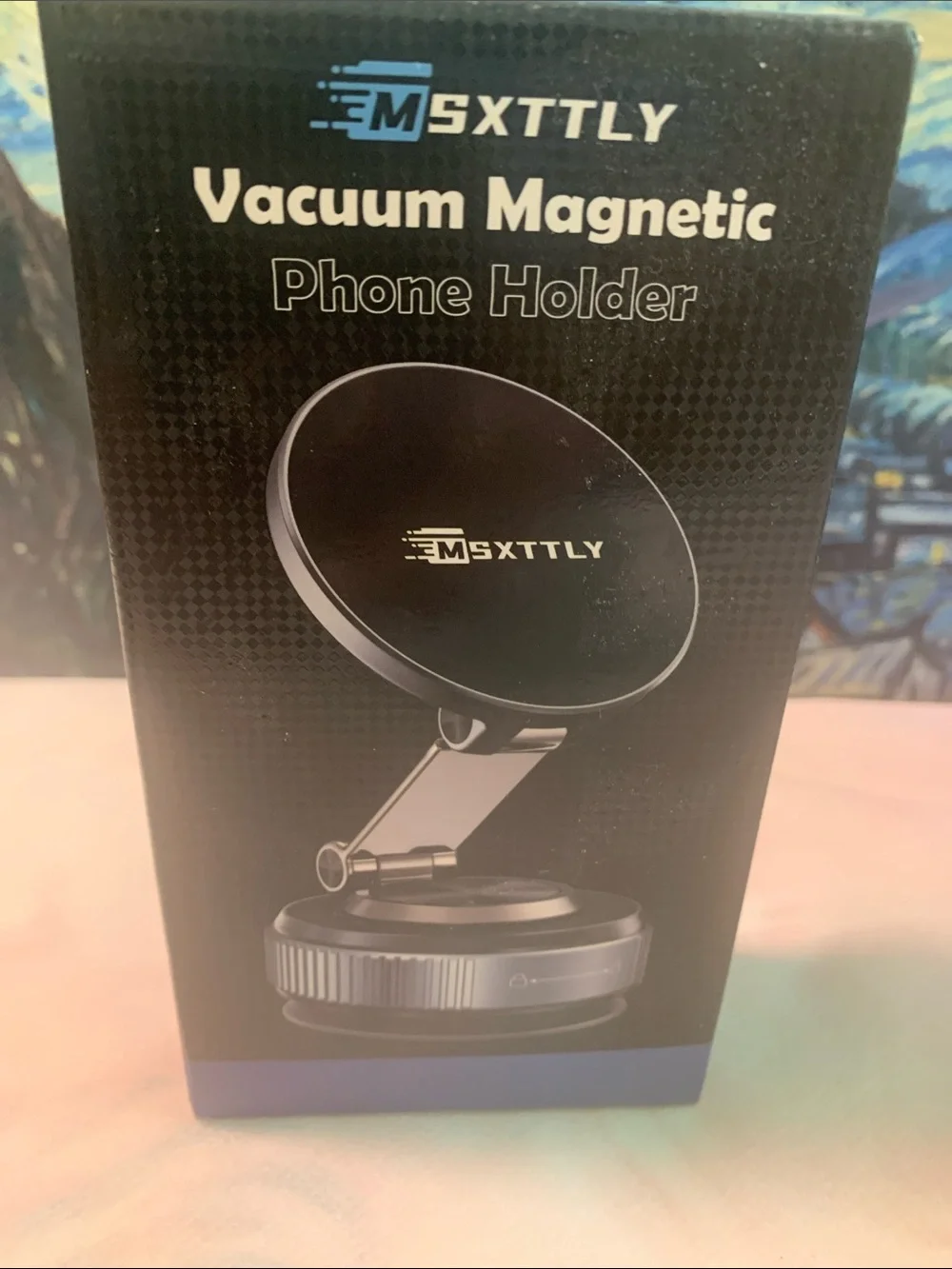 Vacuum Magnetic Phone Holder - Black